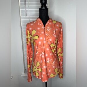 Orange and Yellow Zip-Up Top